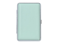 Papierośnica Skórzana SLIM na Cienkie Papierosy Jednolity Kolor Miętowy