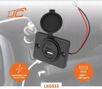 LXG533 Ładowarka USB-C + USB-A gniazdo montażowe do samochodu jachtu kamper