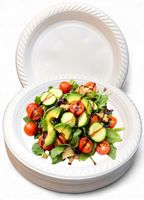 TALERZE TACKI PLASTIKOWE OBIADOWE BIAŁE 22 cm 100 sztuk