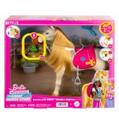BARBIE KONIK KOŃ INTERAKTYWNY tańczy, z dźwiękami + akcesoria do stylizacji