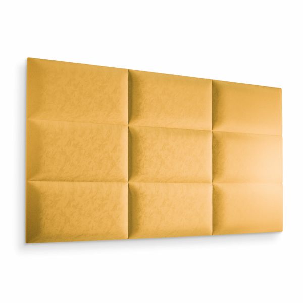 PANELE TAPICEROWANE ŚCIENNE ŻÓŁTE WEZGŁOWIE 3D 60cm x 30cm zdjęcie 4