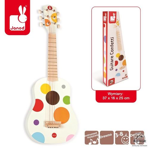 DUŻA drewniana GITARA instrument Confetti JANOD na Arena.pl