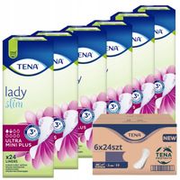 KARTON 6x24szt wkładki podpaski urologiczne TENA LADY SLIM ULTRA MINI PLUS