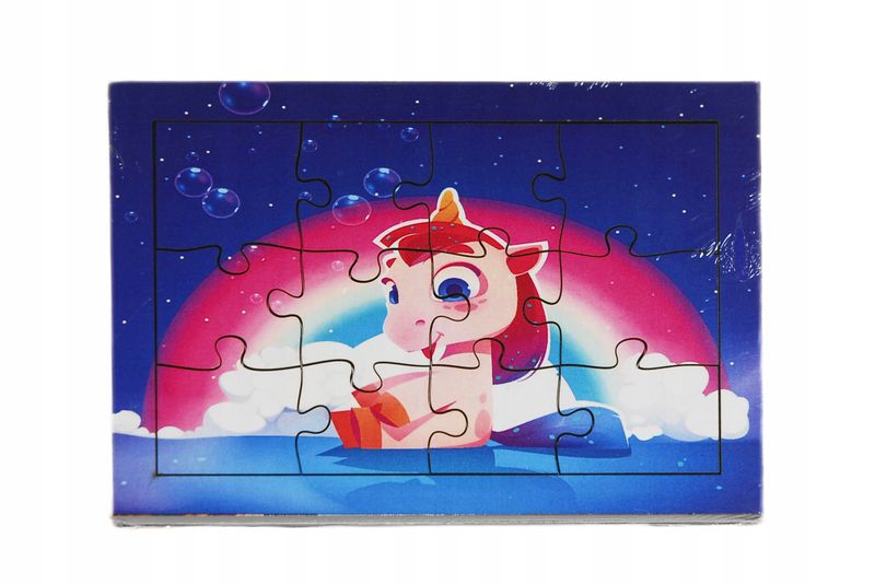 Drewniana EKO kolorowa układanka dla dzieci Zabawka PUZZLE 12 el. zdjęcie 1