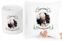 Jarosław Kaczyński Zestaw Poduszka + Skarbonka Z Nadrukiem Ze Zdjęciem