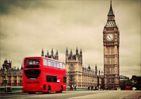 Fototapeta 3D Londyn autobus Big Ben 350x245 FL