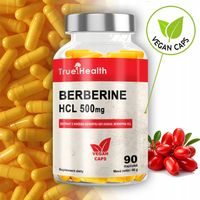 BERBERYNA HCL 500mg 90 kaps BERBERINE ODCHUDZANIE CUKRZYCA WEGE TRUE HEALTH