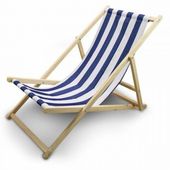 LEZAK OGRODOWY BUKOWY WODOODPORNY BIALO-NIEBIESKI 120KG