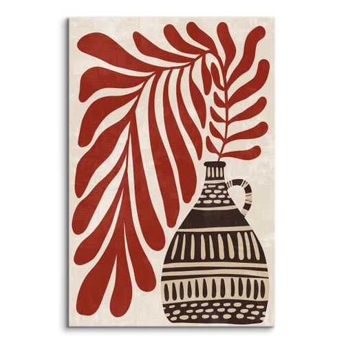 Obraz Na Płótnie Azteckie Wzory Rośliny Abstrakcja Boho 50cm x 70cm na Arena.pl