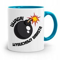 Dla Baristy Baristki Kawiarki Kubek Błękitny Z Nadrukiem Ze Zdjęciem