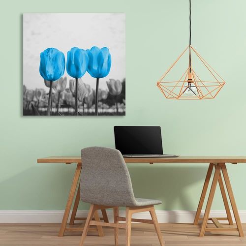 Deco Panel, Niebieskie tulipany 60x60 na Arena.pl