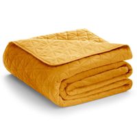 Narzuta velvetowa Laila 170x270 Żółta AmeliaHome