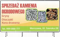 BANER REKLAMOWY oczkowany 100x50cm projekt w cenie KAMIEŃ OGRODOWY SPRZEDAŻ