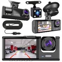 KAMERA SAMOCHODOWA WIDEOREJESTRATOR KADY FULL HD 3 KMAERY DO TAXI/UBER/BOLT