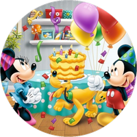 Opłatek na tort Urodziny Myszka Miki Mini Myszki