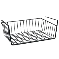 Kosz koszyk podwieszany pod półkę organizer metalowy loft 32x23cm czarny