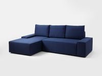 Narożnik FLOPP rozkładany L - granatowy (atramentowy), funkcja spania