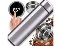 Kubek termiczny smart 500ml termos butelka lcd srebrny