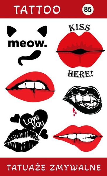 Tatuaże zmywalne Usta zdjęcie 1