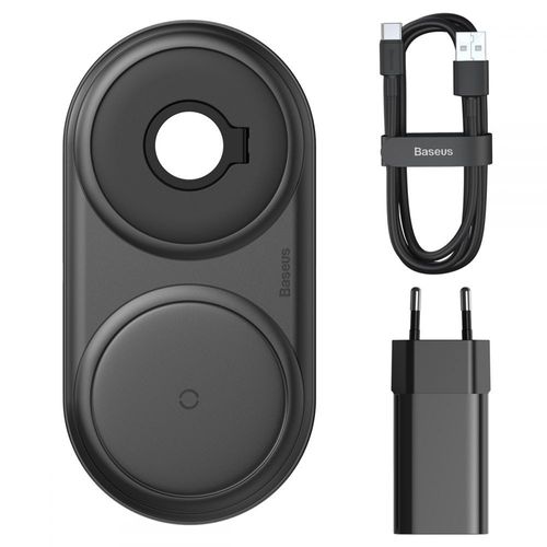 BASEUS PLANET 2IN1 WIRELESS CHARGER BLACK na Arena.pl