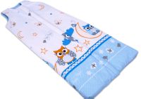 Śpiworek bawełniany BOBO 2-5 lat rozm. 92-128 niebieskie sowy