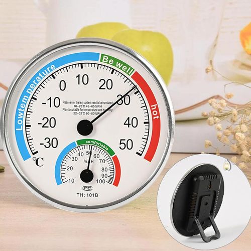 DUŻY TERMOMETR HIGROMETR MIERNIK WILGOTNOŚCI ANALOGOWY CZYTELNY DO SZK na Arena.pl