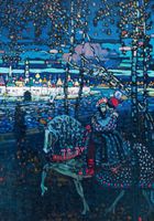 Plakat 70x100cm Riding Couple, Wassily Kandinsky Vintage do Salonu