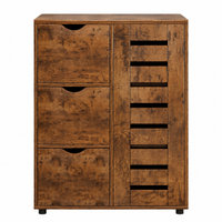 Komoda 60 cm 4 szuflady rustykalna drewnopodobna do salonu
