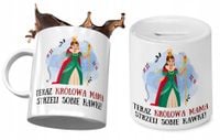 Dla Mamy Zestaw Kubek + Skarbonka Prezent Z Nadrukiem Ze Zdjęciem
