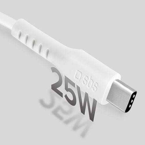 kabel przewód usb-c pd 25w 1 m - biały na Arena.pl