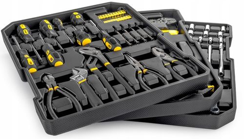 WALIZKA NARZĘDZIOWA ZESTAW NARZĘDZI 186 ELEMENTÓW BITY NASADKI MŁOTEK NÓŻ na Arena.pl