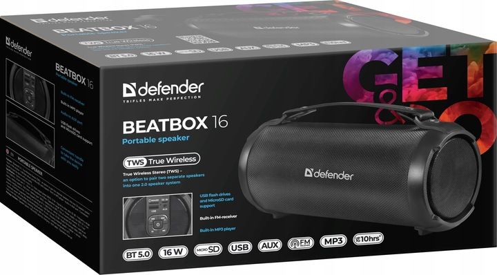 Defender BEATBOX 16 Duży Mocny Głośnik Bluetooth Radio FM MP3 Bezprzewodowy zdjęcie 7