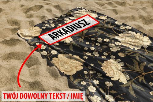 RĘCZNIK Jasne kwiaty z twoim dowolnym tekstem 150x100cm 025J na Arena.pl