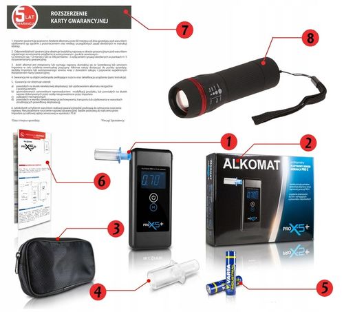 Alkomat Pro x5 elektrochemiczny BARDZO DOKŁADNY plus PLATYNOWY sensor na Arena.pl