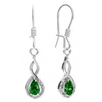 SREBRNE KOLCZYKI Z CYRKONIAMI NA BIGLU PRÓBA SREBRA 925 DOSTĘPNE RÓŻNE KOLORY