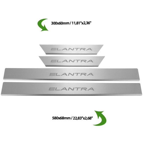 Listwa progowa HYUNDAI ELANTRA MK6 Stal nierdzewna 304 mat 4szt na Arena.pl