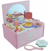 MERKAN Drewniana Toaletka Dla Dziecka Z Lustrem + Akcesoria