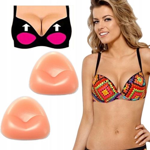 WKŁADKI DO BIKINI STANIKA PUSH UP SILIKON WYMIENNE MODELUJĄCE POWIĘKSZAJĄCE na Arena.pl