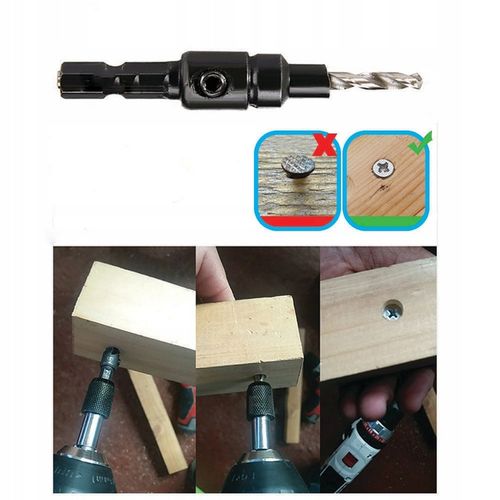 Wiertła do konfirmatów Wysoka Jakość M2 6el konfirmatu drewna zestaw 5-12mm na Arena.pl