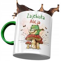 Kubek Zielony Dla Alicji Koleżanki Przyjaciółki Z Nadrukiem Ze Zdjęciem