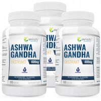 ASHWAGANDHA 600mg 9% WITHANOLIDES Stres Zmęczenie Koncentracja 270 tab