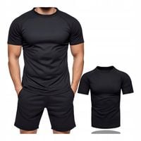 T-shirt Sportowy Szybkoschnący Męski Koszulka Termoaktywna Czarna M