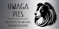 Tabliczka 20x10 cm UWAGA PIES Owczarek szkocki LAMINAT Z GRAWEREM