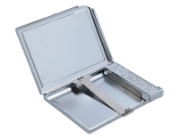 Elegancka Srebrna Papierośnica z Motylami i Wbudowaną Zapalniczką