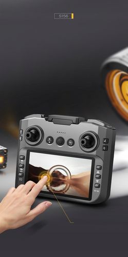 DRON KONTROLER Z LCD 2 kamery SILNIK BEZSZCZOTKOWY ZABAWKA 135G WIFI 3x AKU na Arena.pl