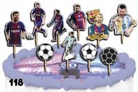 TOPPERY NA TORT OZDOBNE DEKORACJA ZESTAW - PIŁKA NOŻNA MESSI 10szt.