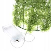 Świecąca ośnieżona zielona choinka stożek 20 LED na baterie dekoracja 40 cm