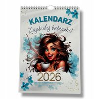 Kalendarz 2026 A4 śmieszny prezent upominek urodziny kobieta NIEBIESKI