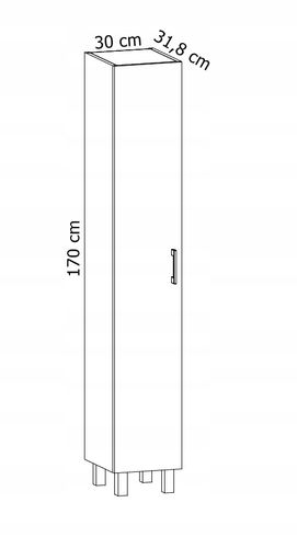 Słupek łazienkowy stojący Nati 170 dąb craft złoty (W1) na Arena.pl
