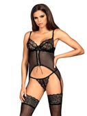 Seksowny Gorset i Stringi - Obsessive Contica S/M